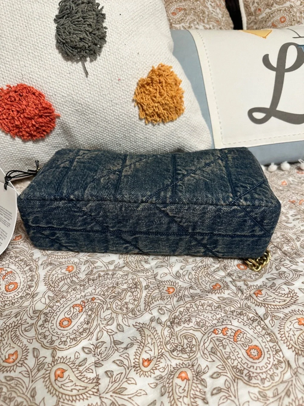Coach Tabby Quilted Denim Shoulder Bag 26